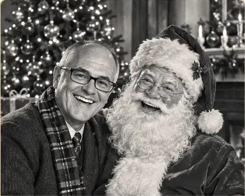 1940s black-and-white Christmas movie example